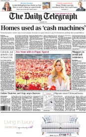 The Daily Telegraph (UK) Newspaper Front Page for 21 October 2014