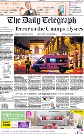 The Daily Telegraph (UK) Newspaper Front Page for 21 April 2017