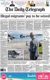 The Daily Telegraph Newspaper Front Page (UK) for 21 May 2015