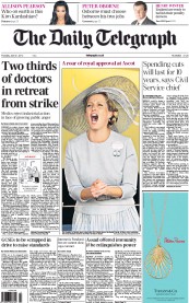 The Daily Telegraph (UK) Newspaper Front Page for 21 June 2012