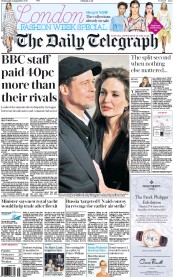The Daily Telegraph (UK) Newspaper Front Page for 21 September 2016