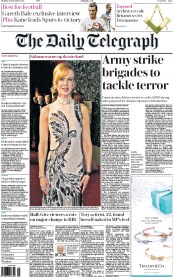 The Daily Telegraph (UK) Newspaper Front Page for 23 November 2015