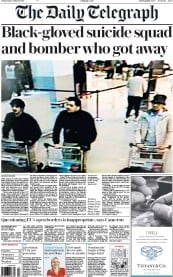 The Daily Telegraph (UK) Newspaper Front Page for 23 March 2016