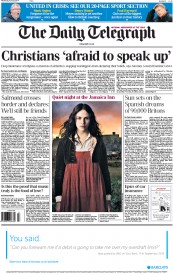 The Daily Telegraph (UK) Newspaper Front Page for 23 April 2014