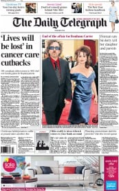 The Daily Telegraph Newspaper Front Page (UK) for 24 December 2014
