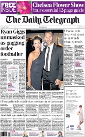 The Daily Telegraph (UK) Newspaper Front Page for 24 May 2011