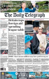 The Daily Telegraph (UK) Newspaper Front Page for 25 May 2016