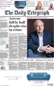 The Daily Telegraph (UK) Newspaper Front Page for 27 October 2017