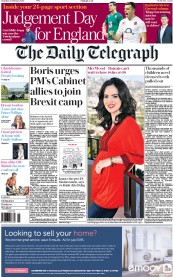 The Daily Telegraph (UK) Newspaper Front Page for 27 February 2016