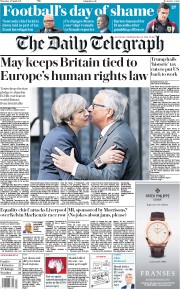 The Daily Telegraph (UK) Newspaper Front Page for 27 April 2017