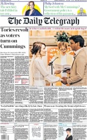 The Daily Telegraph (UK) Newspaper Front Page for 27 May 2020