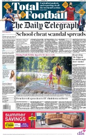 The Daily Telegraph (UK) Newspaper Front Page for 28 August 2017