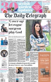 The Daily Telegraph (UK) Newspaper Front Page for 29 April 2017