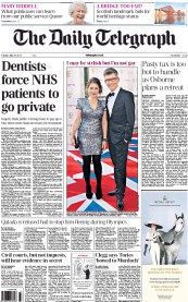 The Daily Telegraph (UK) Newspaper Front Page for 29 May 2012