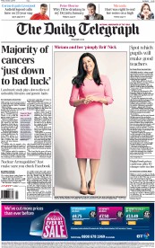The Daily Telegraph (UK) Newspaper Front Page for 2 January 2015
