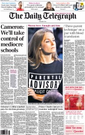 The Daily Telegraph (UK) Newspaper Front Page for 2 February 2015