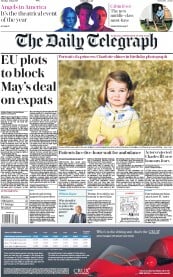 The Daily Telegraph (UK) Newspaper Front Page for 2 May 2017