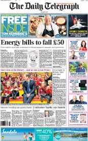The Daily Telegraph Newspaper Front Page (UK) for 30 November 2013