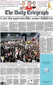 The Daily Telegraph (UK) Newspaper Front Page for 31 January 2017