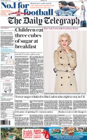 The Daily Telegraph (UK) Newspaper Front Page for 3 January 2017