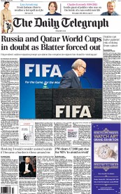 The Daily Telegraph (UK) Newspaper Front Page for 3 June 2015