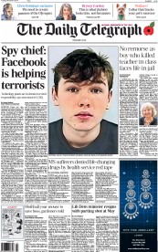The Daily Telegraph (UK) Newspaper Front Page for 4 November 2014