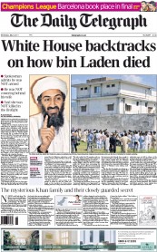 The Daily Telegraph (UK) Newspaper Front Page for 4 May 2011