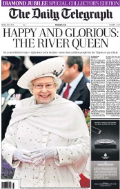 The Daily Telegraph (UK) Newspaper Front Page for 4 June 2012