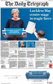 The Daily Telegraph (UK) Newspaper Front Page for 5 October 2017