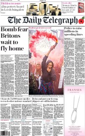 The Daily Telegraph (UK) Newspaper Front Page for 5 November 2015