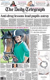 The Daily Telegraph (UK) Newspaper Front Page for 5 March 2015