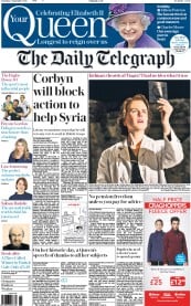 The Daily Telegraph (UK) Newspaper Front Page for 5 September 2015
