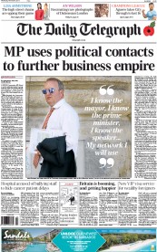 The Daily Telegraph Newspaper Front Page (UK) for 6 November 2013