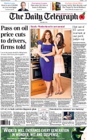 The Daily Telegraph (UK) Newspaper Front Page for 6 November 2014