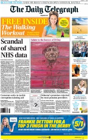 The Daily Telegraph (UK) Newspaper Front Page for 6 June 2015