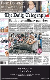 The Daily Telegraph (UK) Newspaper Front Page for 7 November 2015