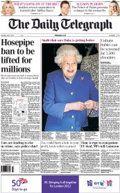 The Daily Telegraph (UK) Newspaper Front Page for 7 June 2012