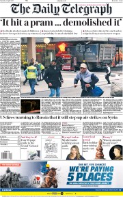 The Daily Telegraph (UK) Newspaper Front Page for 8 April 2017