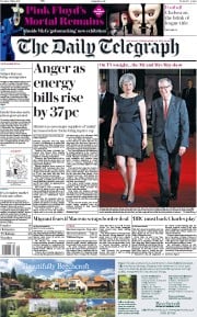 The Daily Telegraph (UK) Newspaper Front Page for 9 May 2017