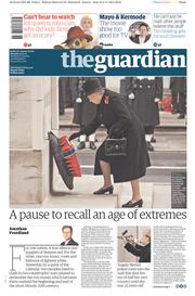 The Guardian Newspaper Front Page (UK) for 10 November 2014