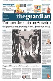 The Guardian (UK) Newspaper Front Page for 10 December 2014