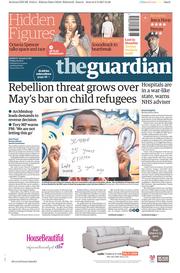 The Guardian (UK) Newspaper Front Page for 10 February 2017