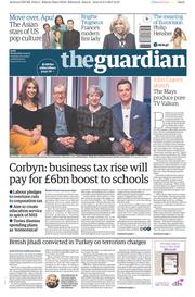 The Guardian (UK) Newspaper Front Page for 10 May 2017