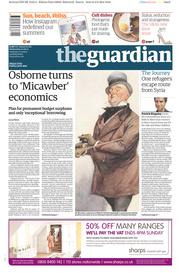 The Guardian Newspaper Front Page (UK) for 10 June 2015