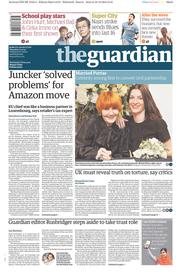 The Guardian (UK) Newspaper Front Page for 11 December 2014