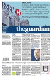 The Guardian Newspaper Front Page (UK) for 11 February 2015