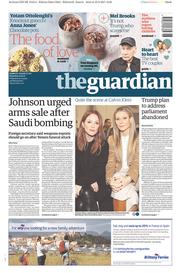 The Guardian (UK) Newspaper Front Page for 11 February 2017