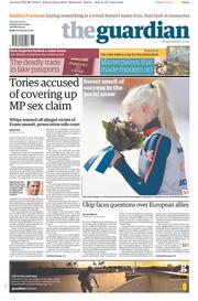 The Guardian Newspaper Front Page (UK) for 11 March 2014