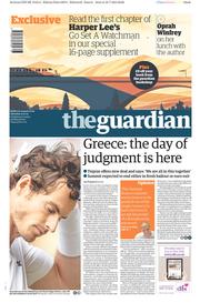 The Guardian (UK) Newspaper Front Page for 11 July 2015