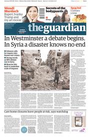 The Guardian (UK) Newspaper Front Page for 12 October 2016